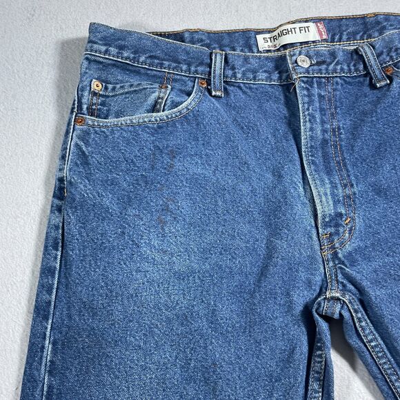 Vtg Levis 505 Jeans Men 38x30 Regular Fit Straight‎ Leg Mid Wash Denim (38x28) - Picture 7 of 12